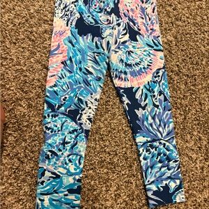 Lilly Pulitzer Blue and Pink Kids Leggings